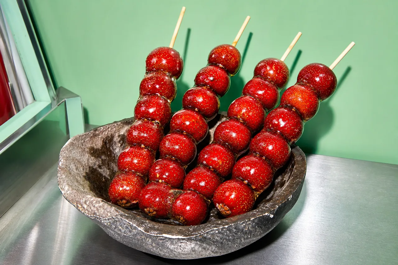 Tanghulu brochette de fruits au sucre
