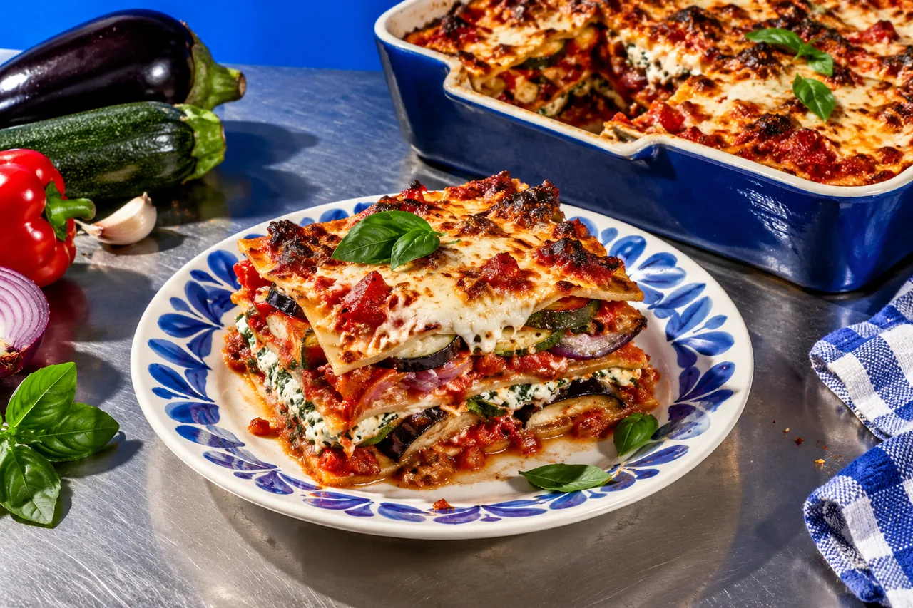 Vegetarian Lasagna with Roasted Vegetables