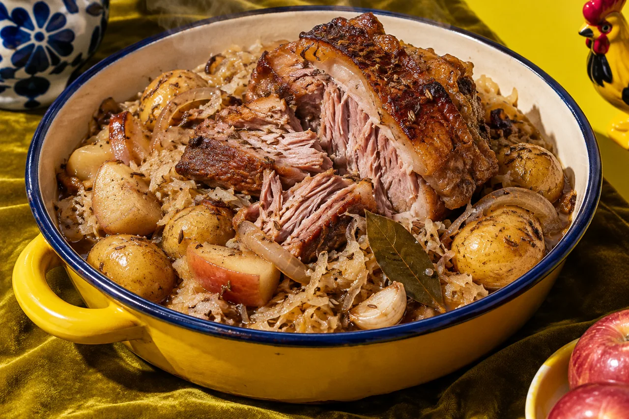 Pork and sauerkraut de Pennsylvanie à la palette de porc