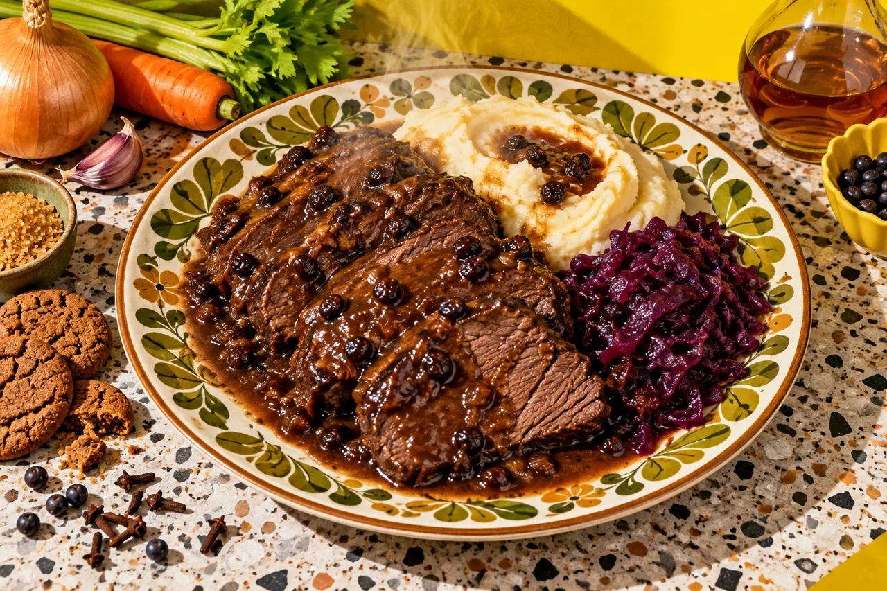 Sauerbraten américain au bœuf et sauce au pain d'épices