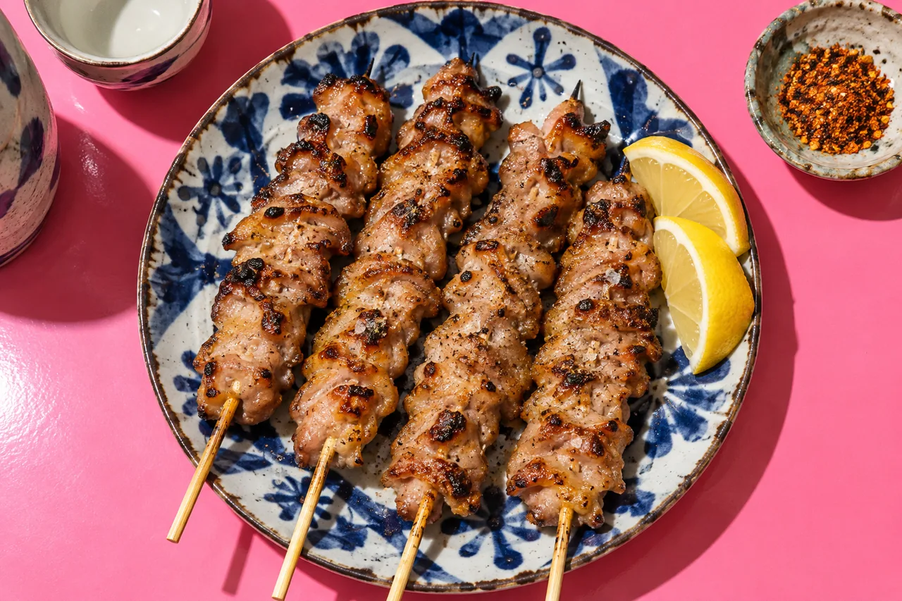 Seseri de poulet grillé au sel et citron (Toriseseri no shioyaki)