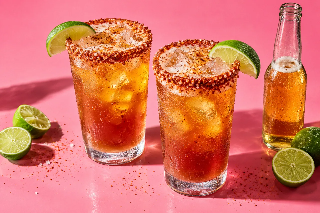 Michelada (bière, citron vert et sauce pimentée)
