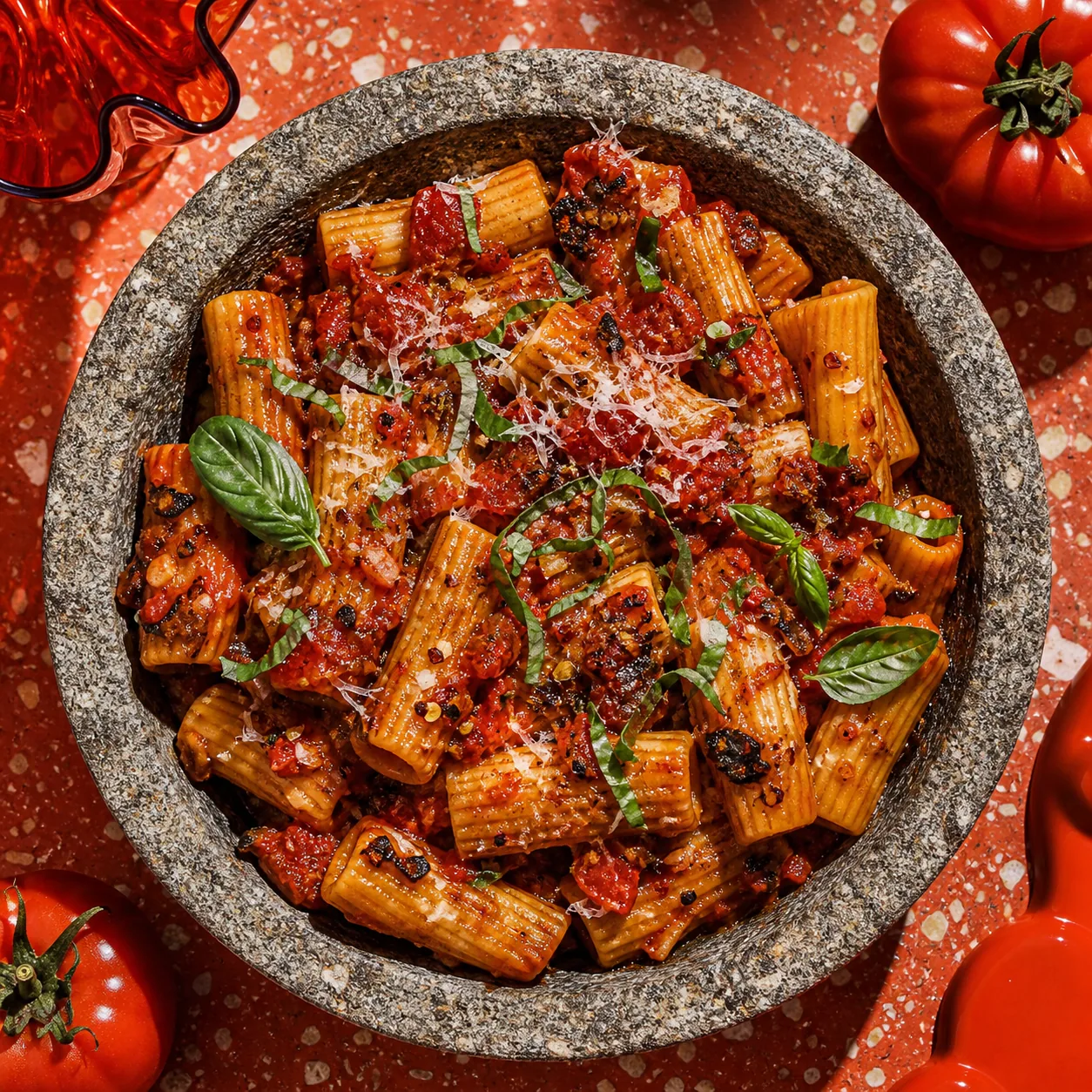 Pâtes Pomodoro à la Plancha