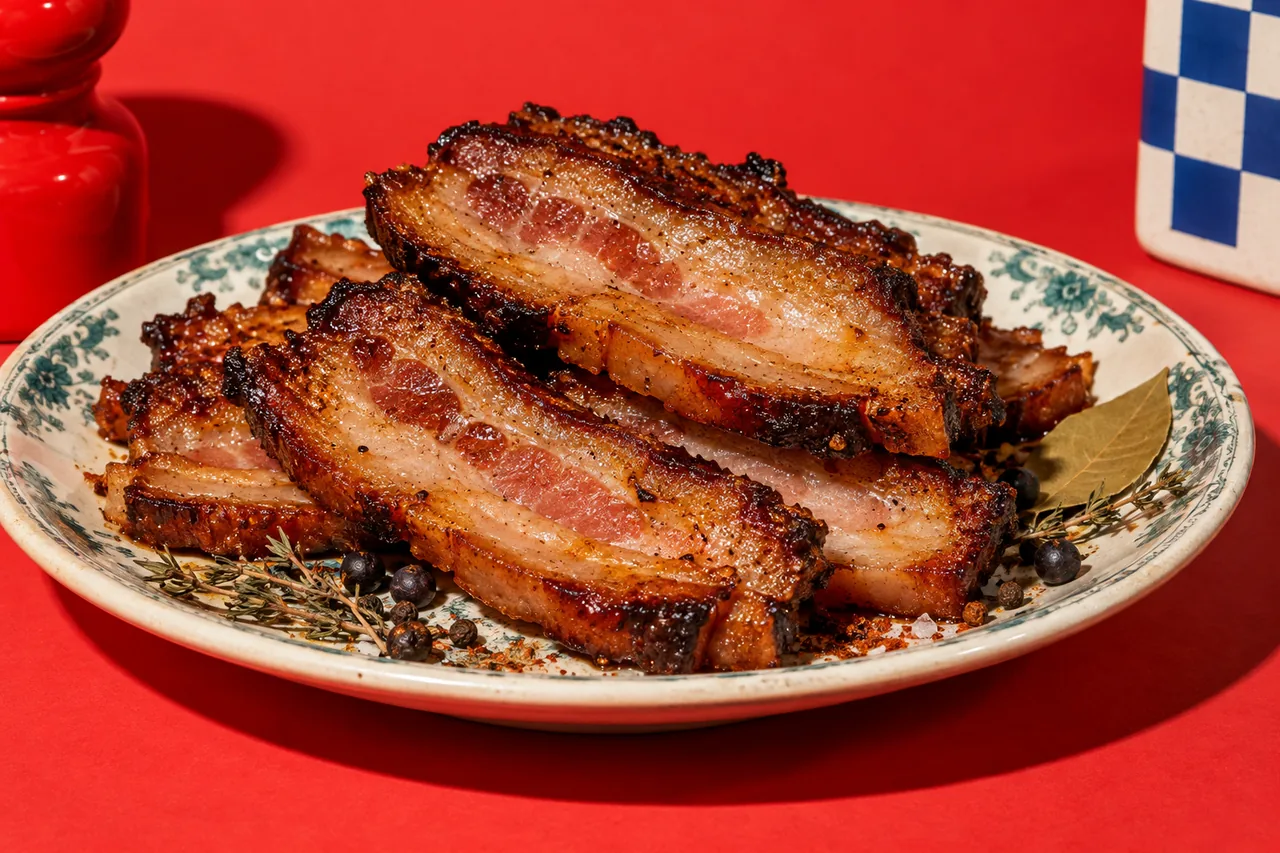 Jowl bacon traditionnel au bois de caryer
