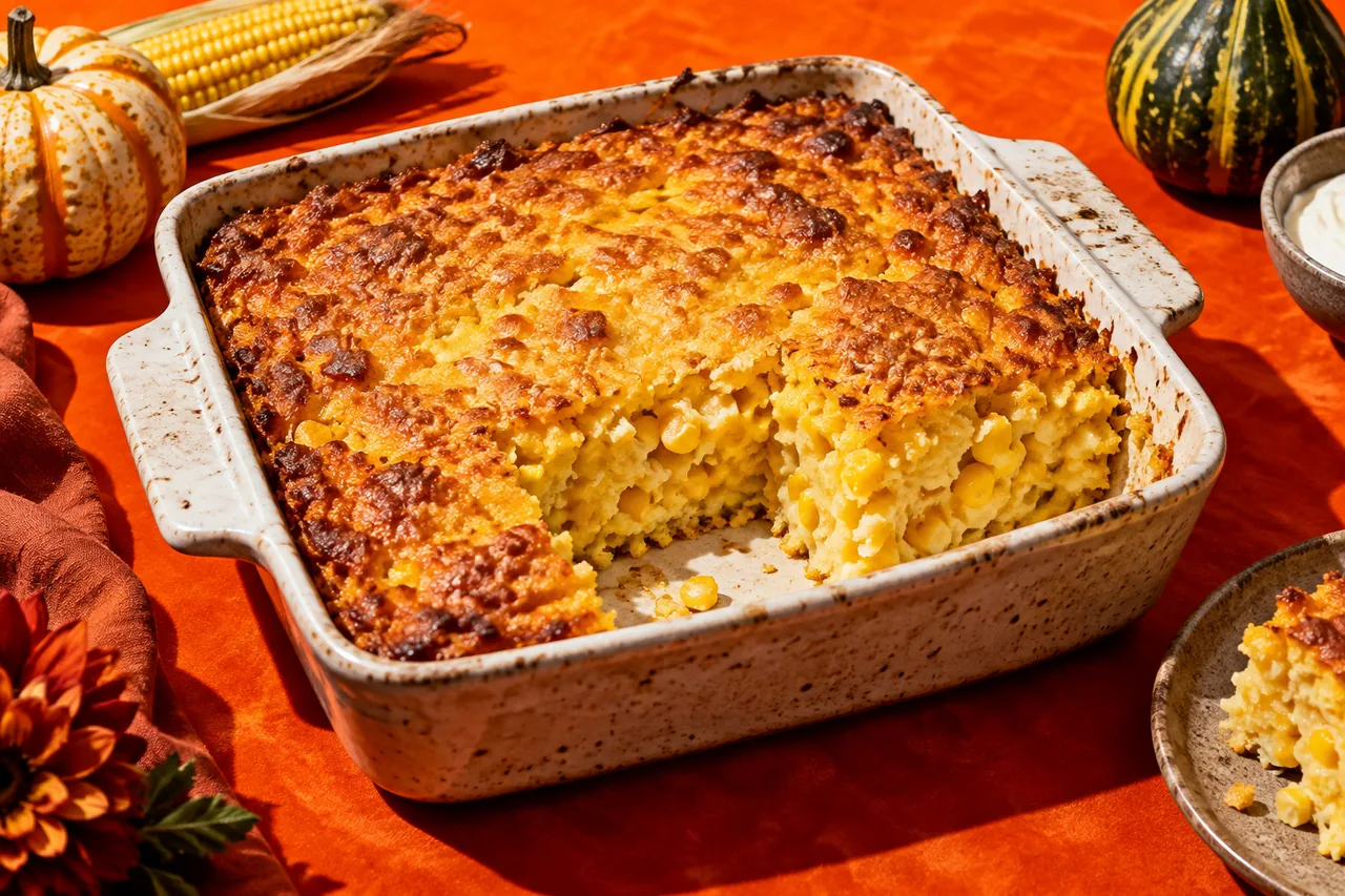 Corn casserole (gratin moelleux de maïs)