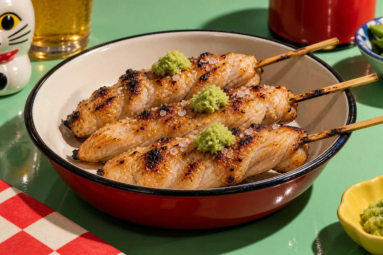 Sasami yakitori au wasabi