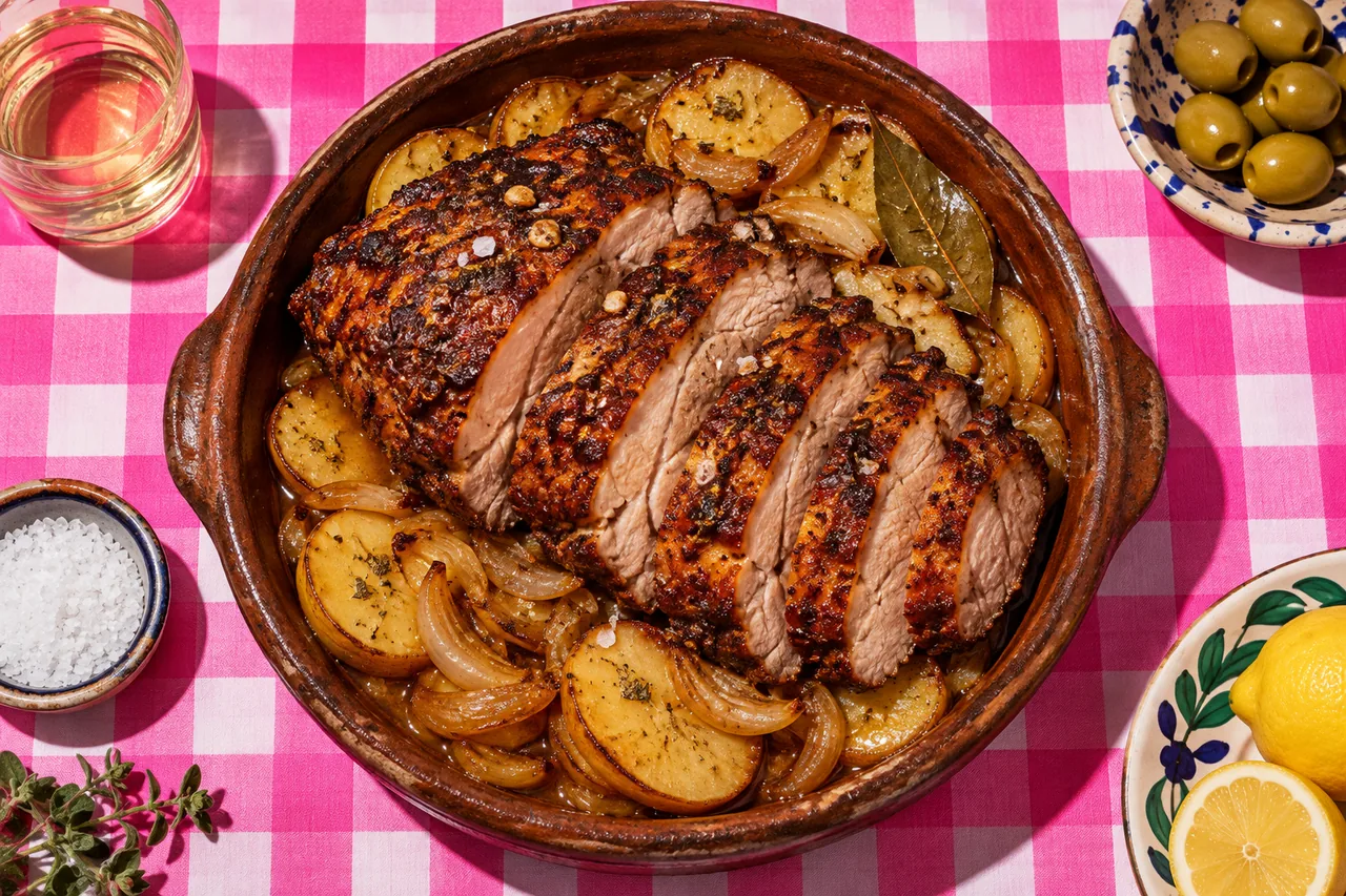 Cabeza de lomo adobada al horno traditionnelle