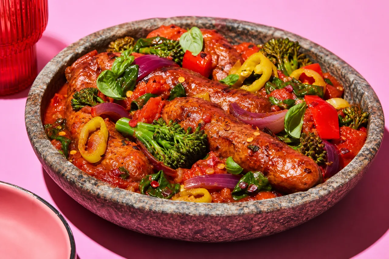 Saucisses italiennes mijotées aux légumes