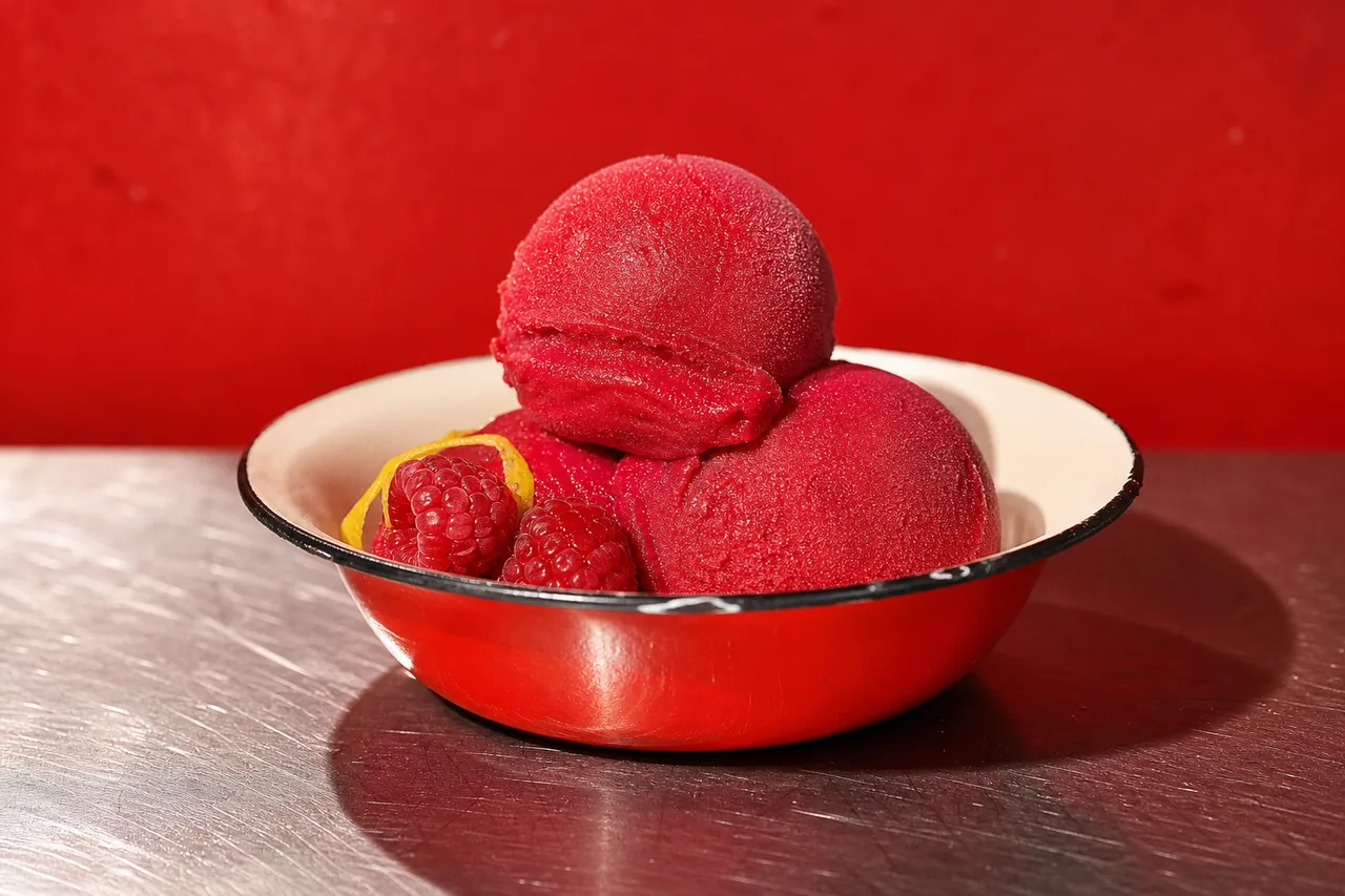 Sorbet framboise au Creami