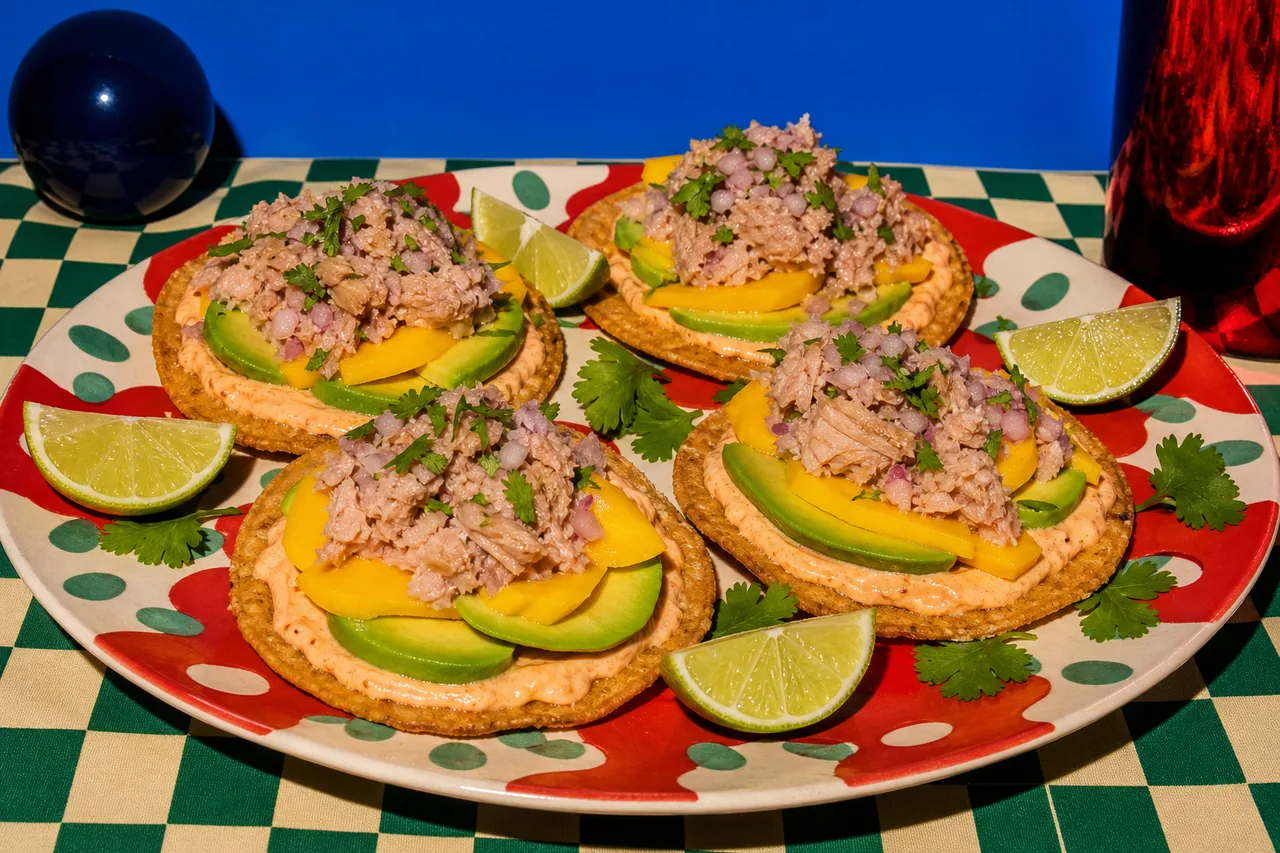 Tostadas épicées au thon en boîte