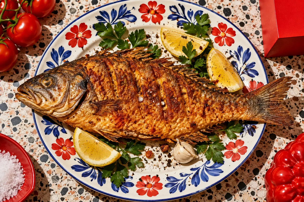 Hotu frit à l'autrichienne, pané à la farine, tradition du Danube