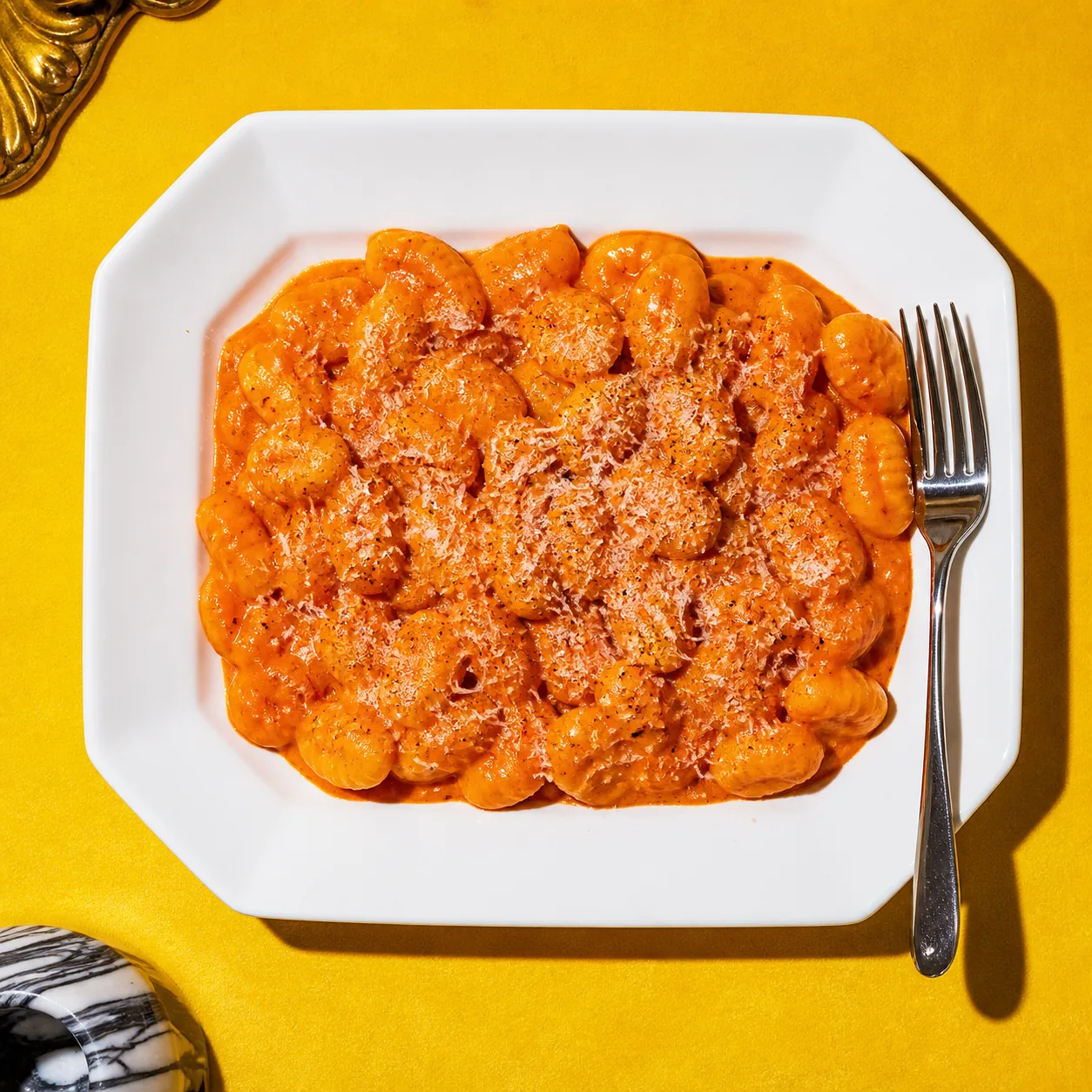 Gnocchi à la crème de poivron