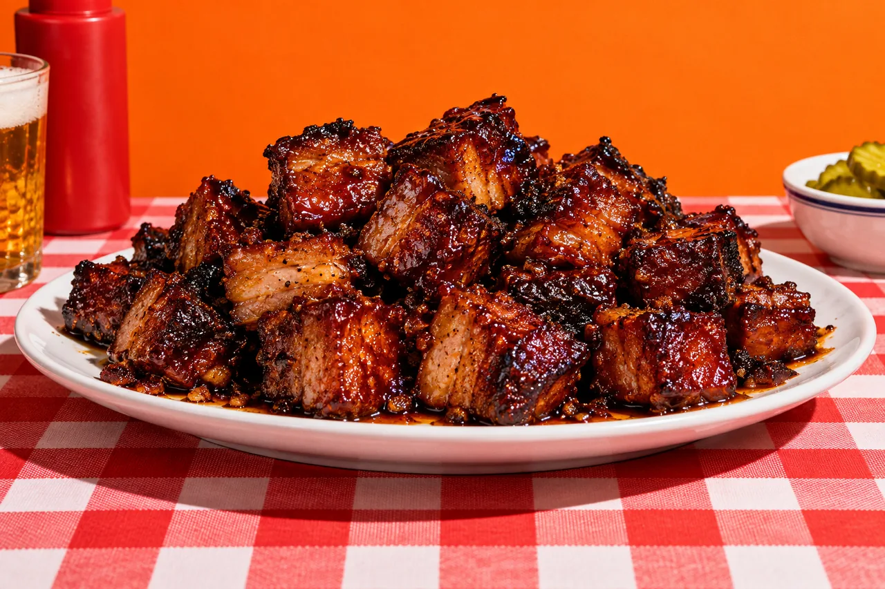 Pork Belly Burnt Ends au Barbecue
