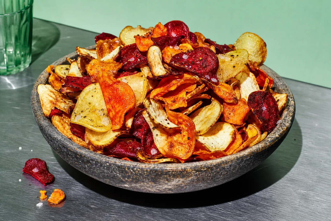 Chips de légumes maison à l’air fryer
