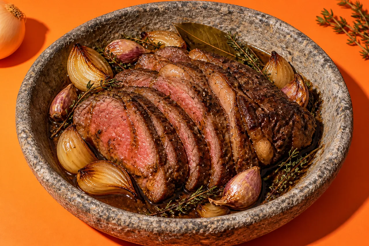 Rosbif de gîte à la noix au jus de bistrot