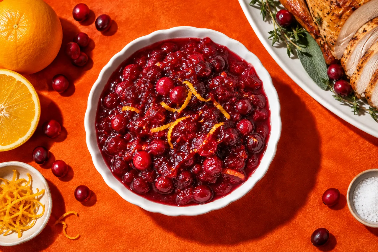 Cranberry sauce (sauce aux canneberges et à l'orange)