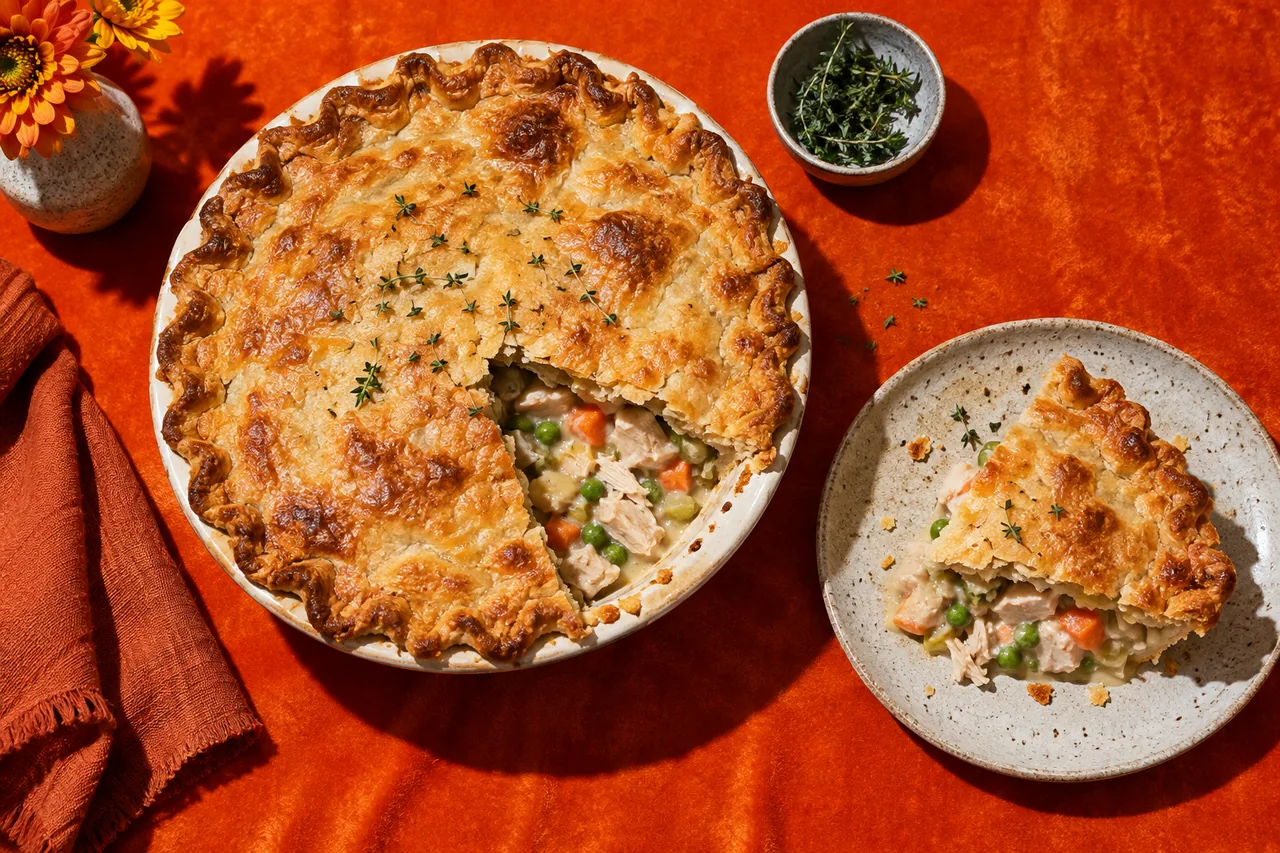 Turkey pot pie (tourte aux restes de dinde de Thanksgiving)