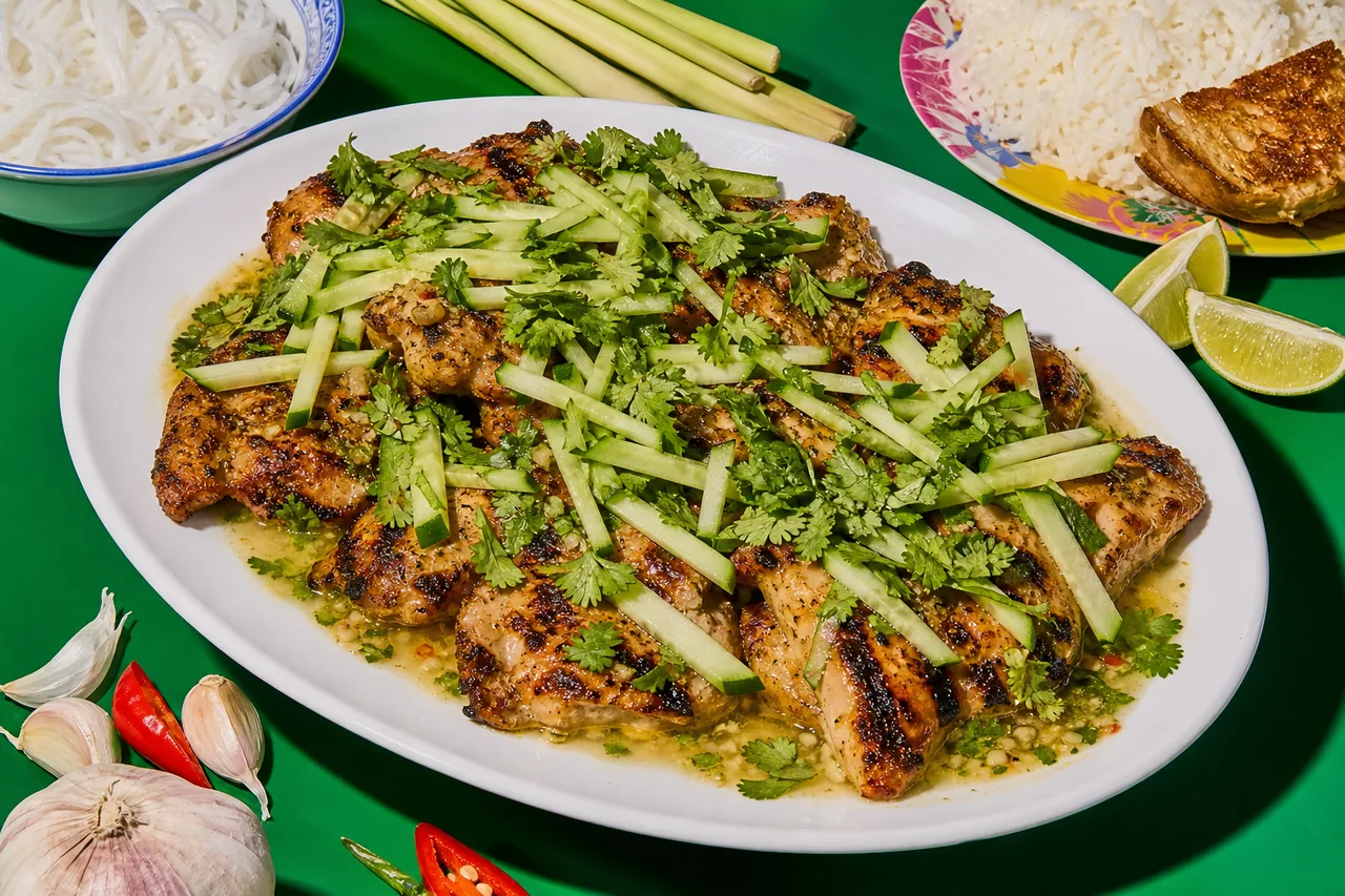 Hauts de cuisse de poulet grillés à la citronnelle