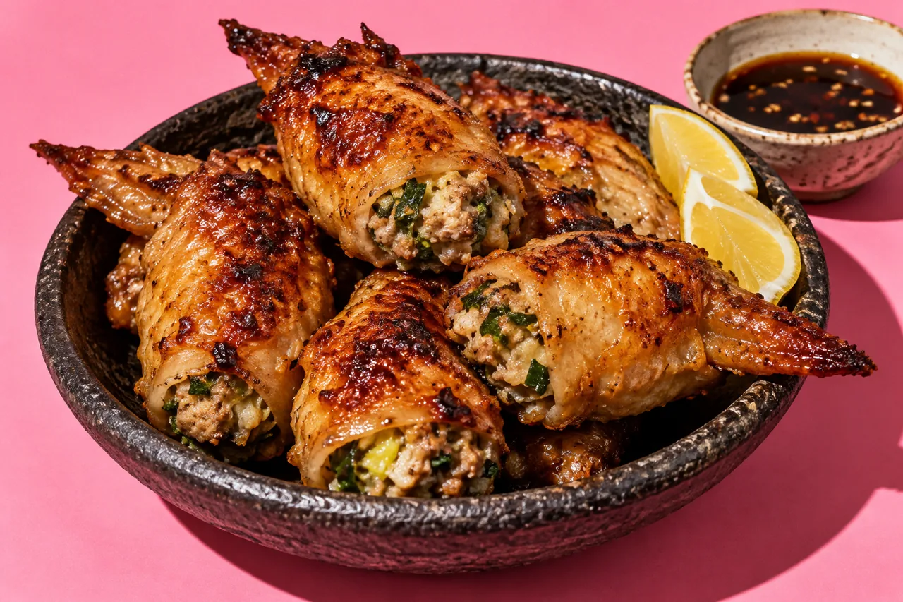 Tebasaki Gyoza Traditionnels (Ailes de Poulet Farcies)