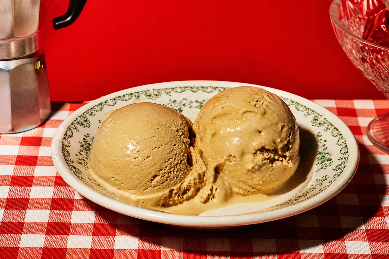 Glace au café en grains au Creami