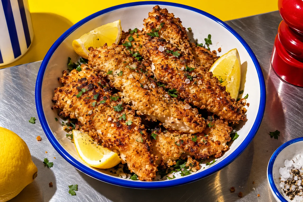 Aiguillettes de poulet panées au parmesan