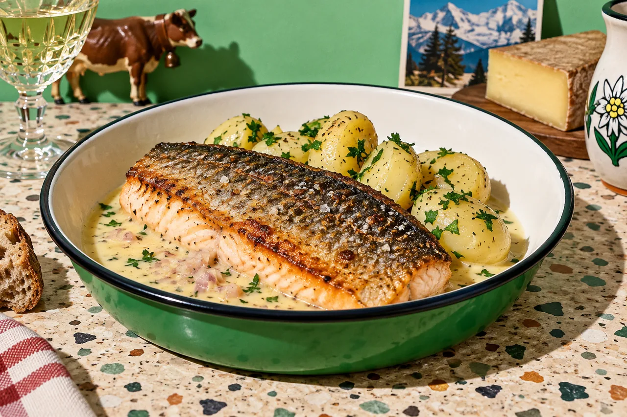 Omble chevalier au beurre blanc, tradition des lacs savoyards