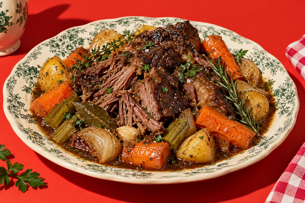 Pot roast traditionnel américain au paleron de bœuf