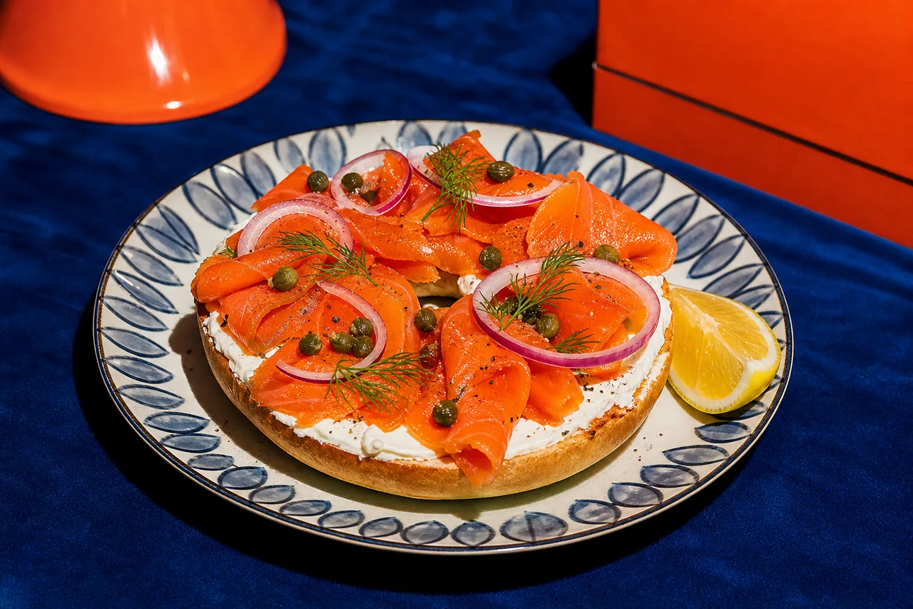 Bagel au saumon fumé et cream cheese