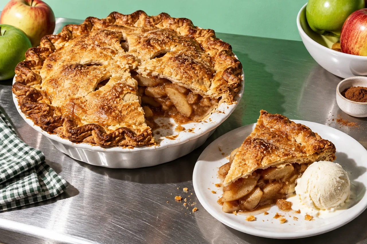 Apple pie (tarte aux pommes double croûte)