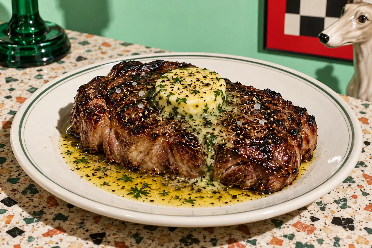 Merlan de bœuf grillé, beurre maître d'hôtel