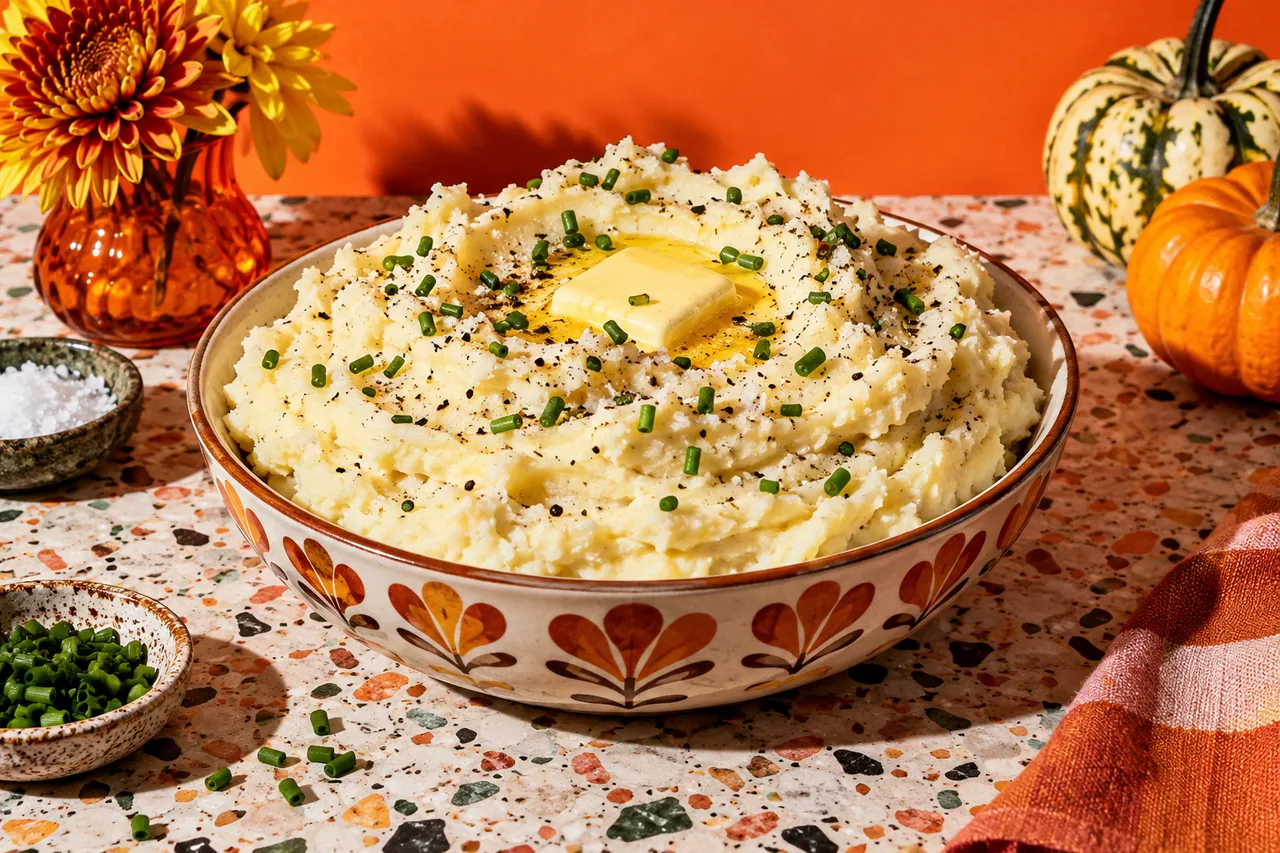 Mashed potatoes (purée américaine crémeuse au beurre)