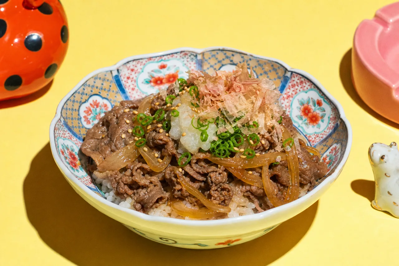 Gyudon dashi au bœuf et katsuobushi