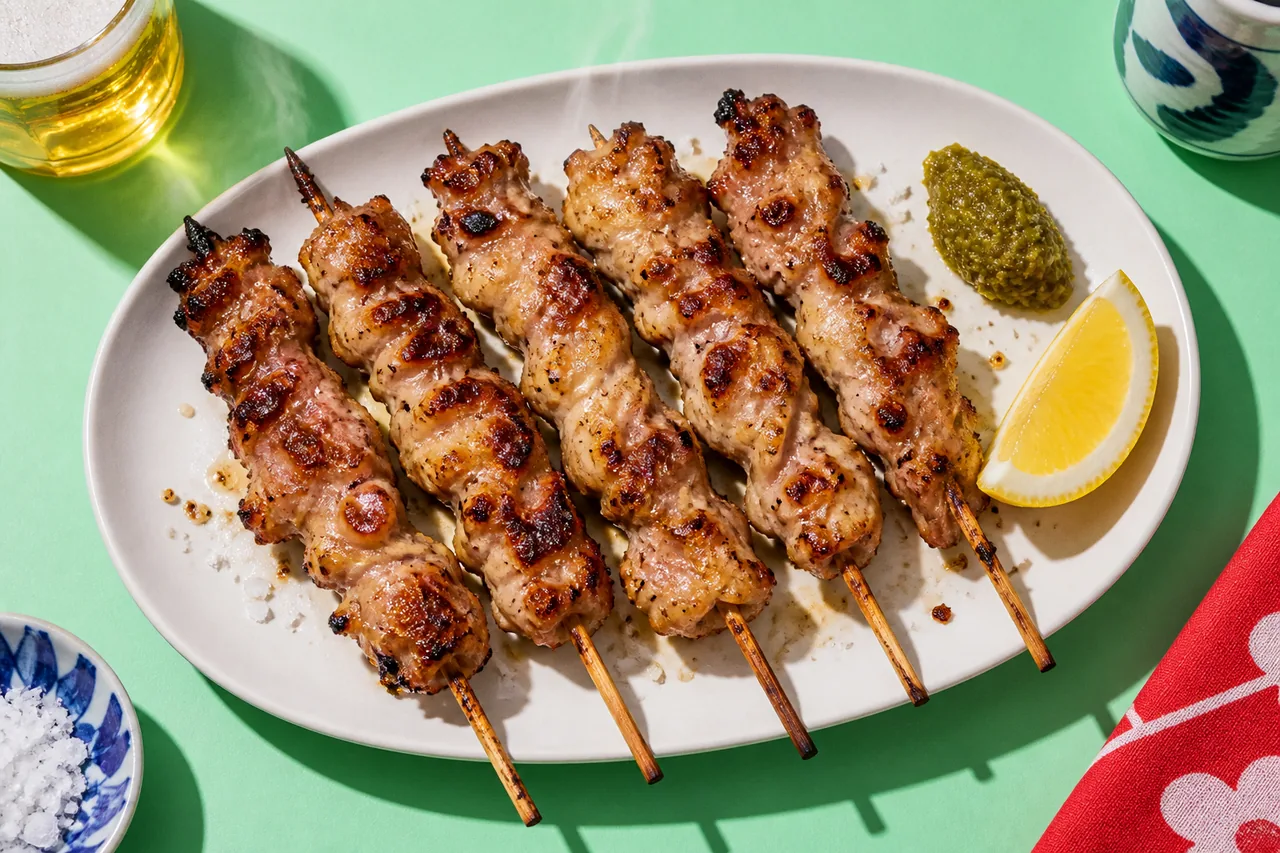 Yakitori de seseri au yuzu kosho