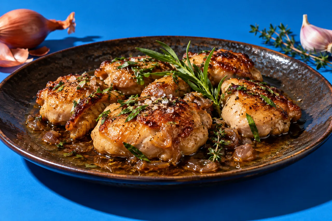 Sot-l'y-laisse de poulet poêlés, jus court