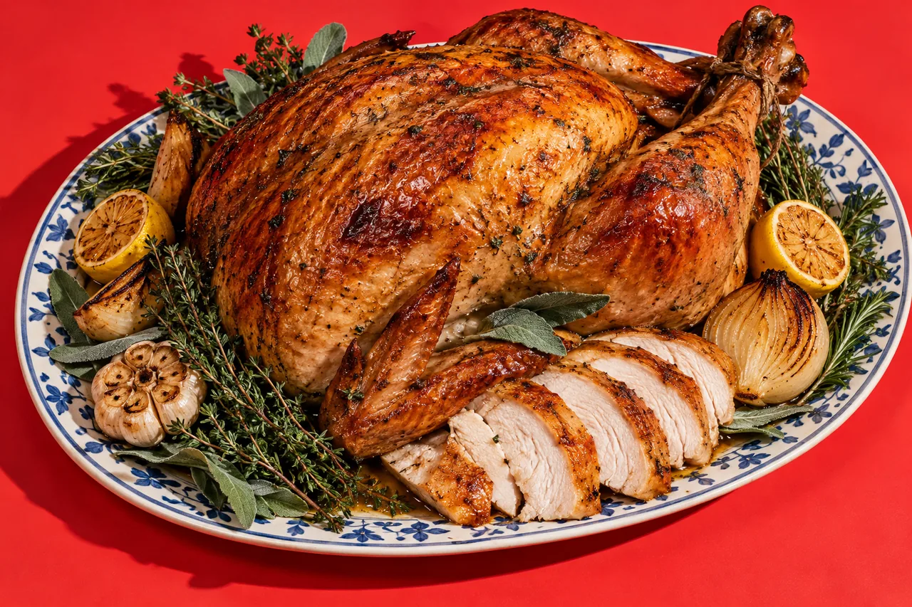 Thanksgiving turkey (dinde rôtie en saumure)