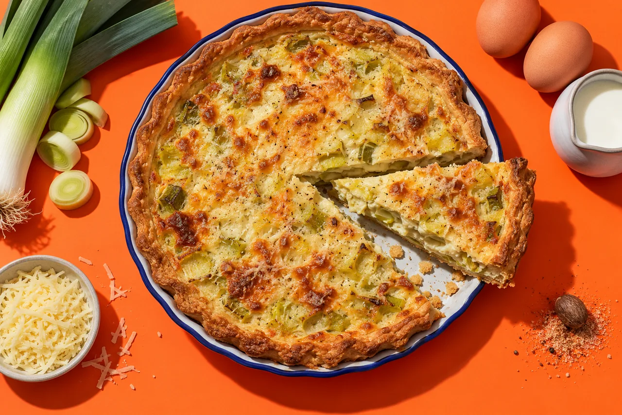 Leek Quiche (French Quiche aux Poireaux)