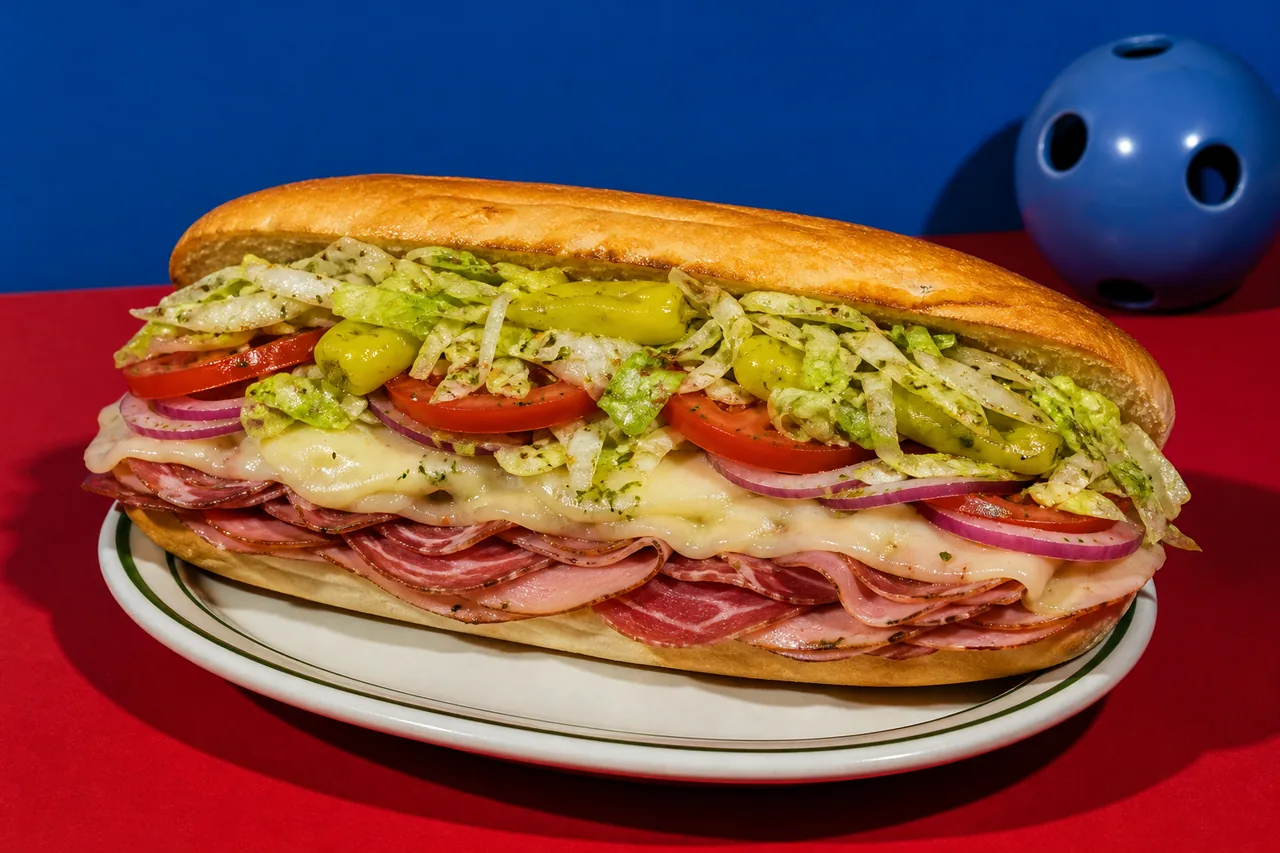 Grinder salad sandwich italien