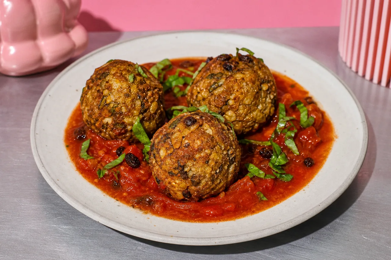 Polpette aux champignons (Boulettes de champignons à la sauce tomate)