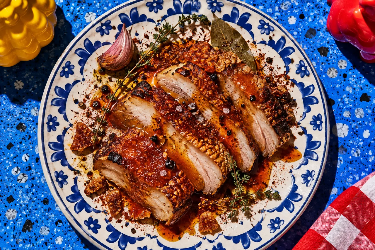 Joue de porc confite croustillante et sauce barbecue de Caroline