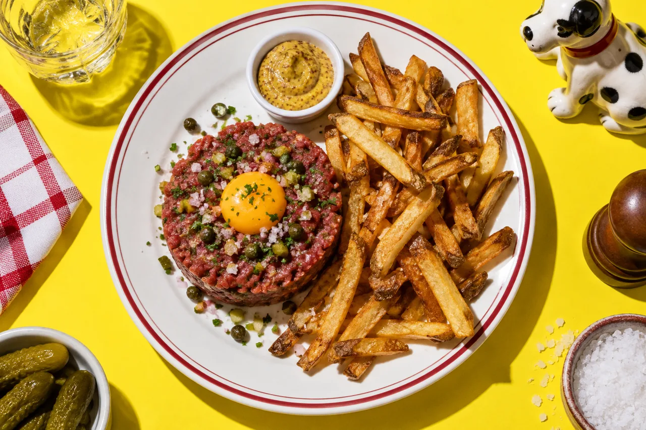 Tartare de poire de bœuf au couteau