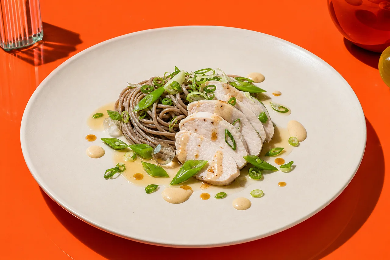 Bol de Nouilles Soba au Poulet Miso