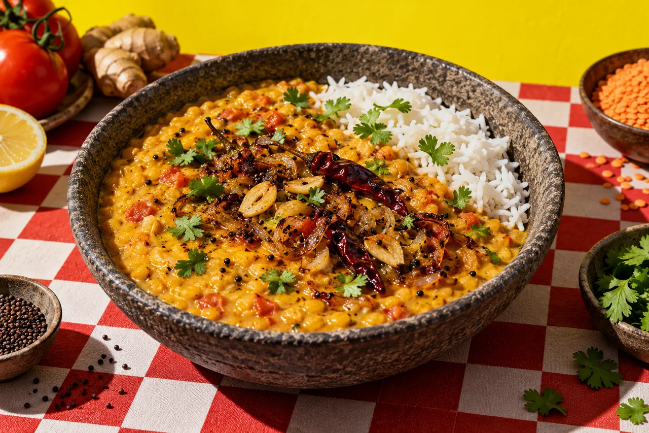 Dahl de lentilles corail au lait de coco