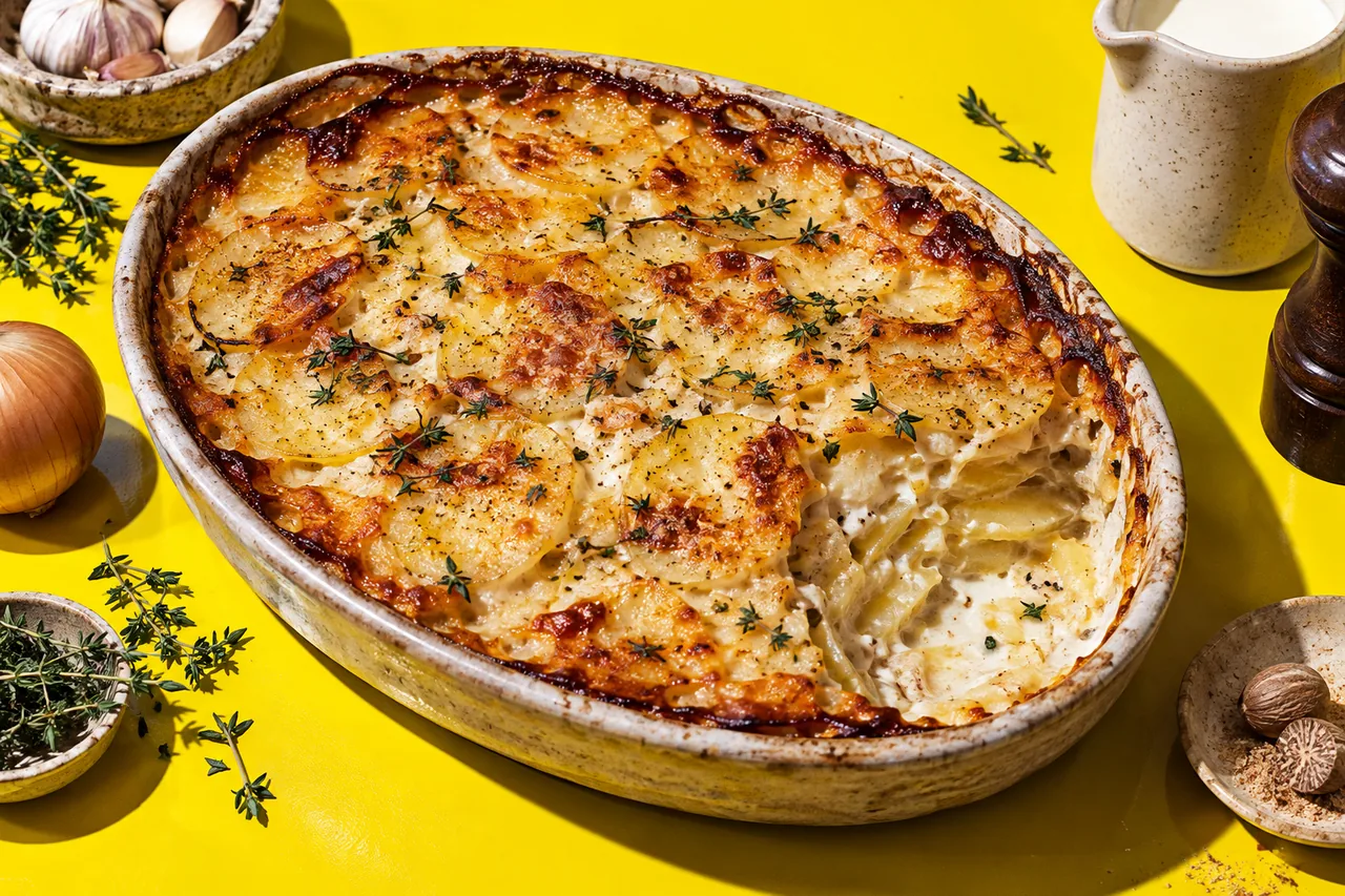 Scalloped potatoes (gratin américain à la crème)