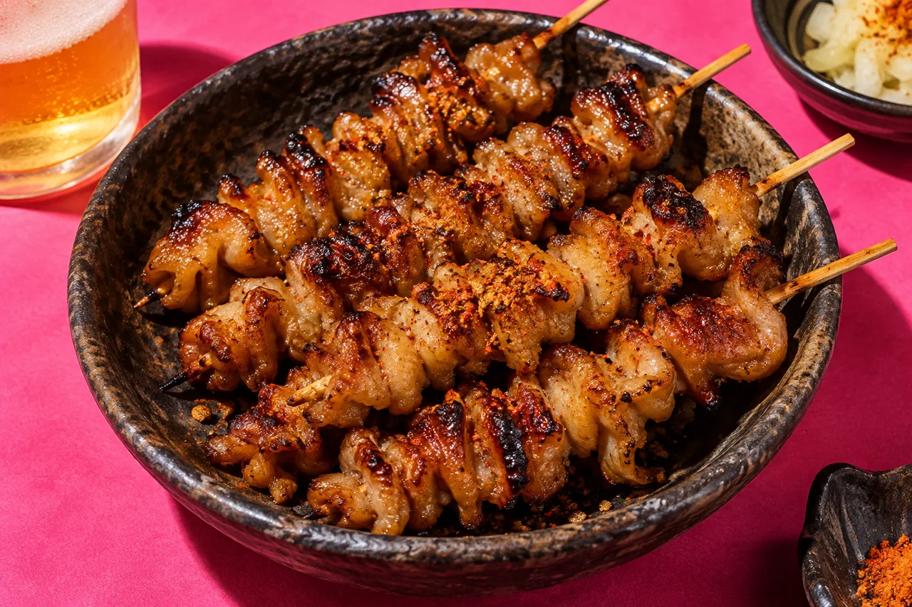 Tori kawa yakitori croustillant à la sauce tare