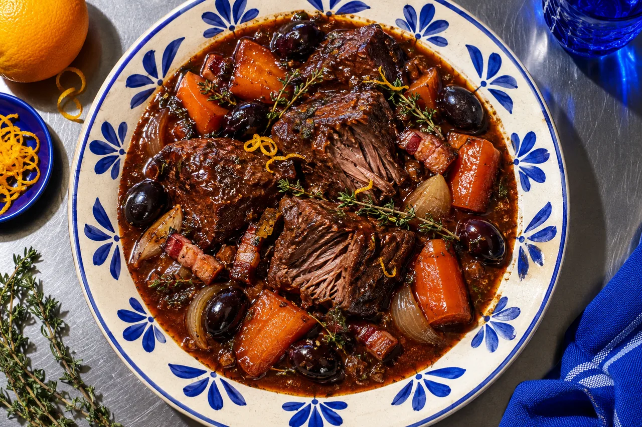 Daube provençale traditionnelle au jumeau de bœuf