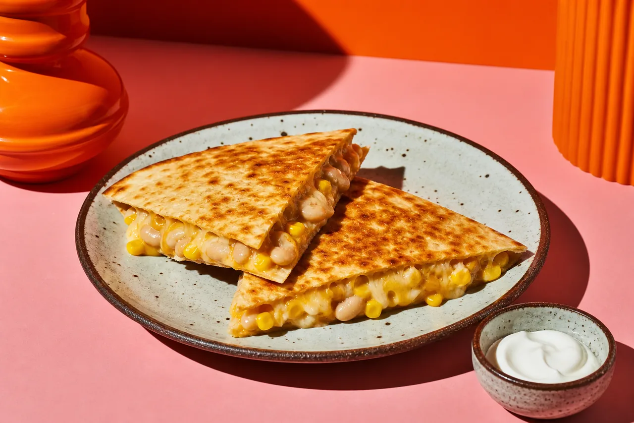 Quesadillas fondantes haricots-maïs