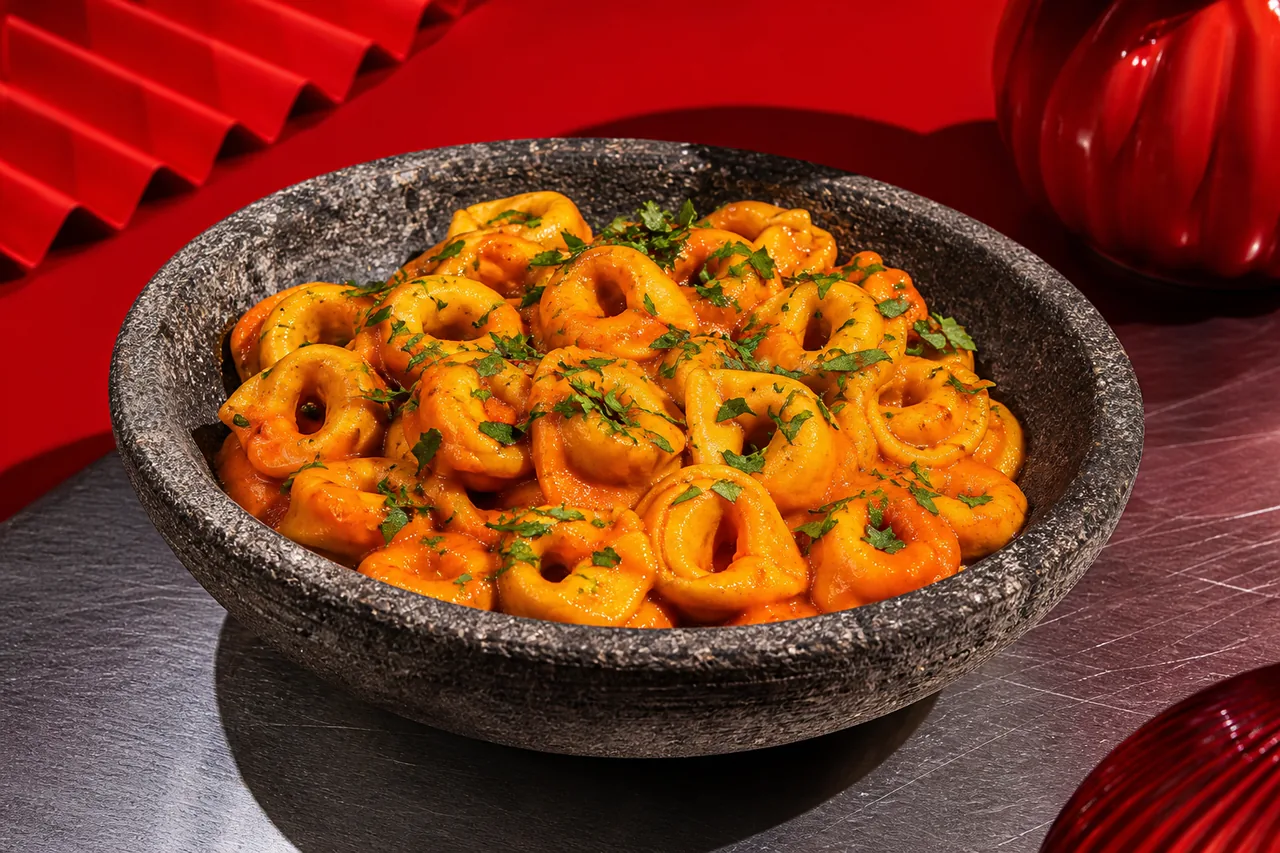 Tortellinis sauce carotte veloutée