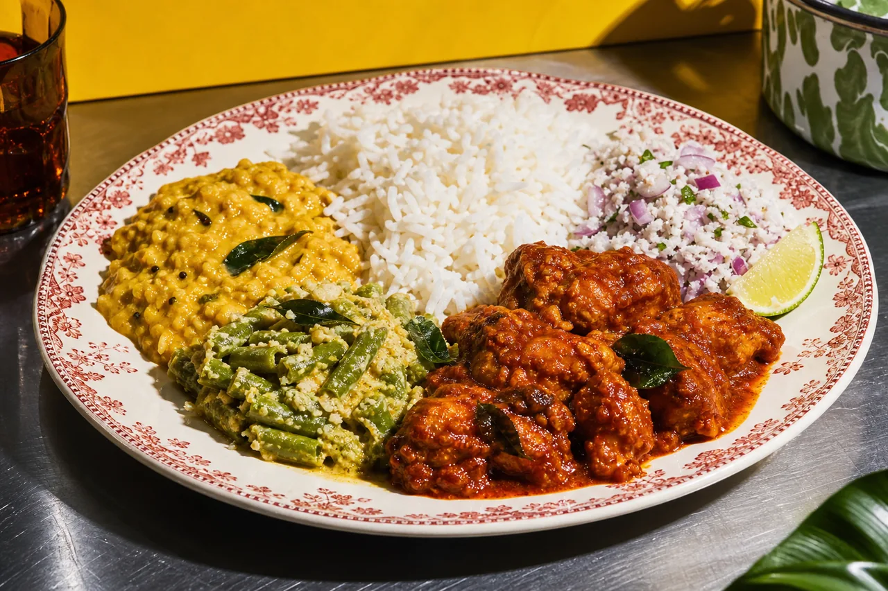 Rice and curry sri-lankais
