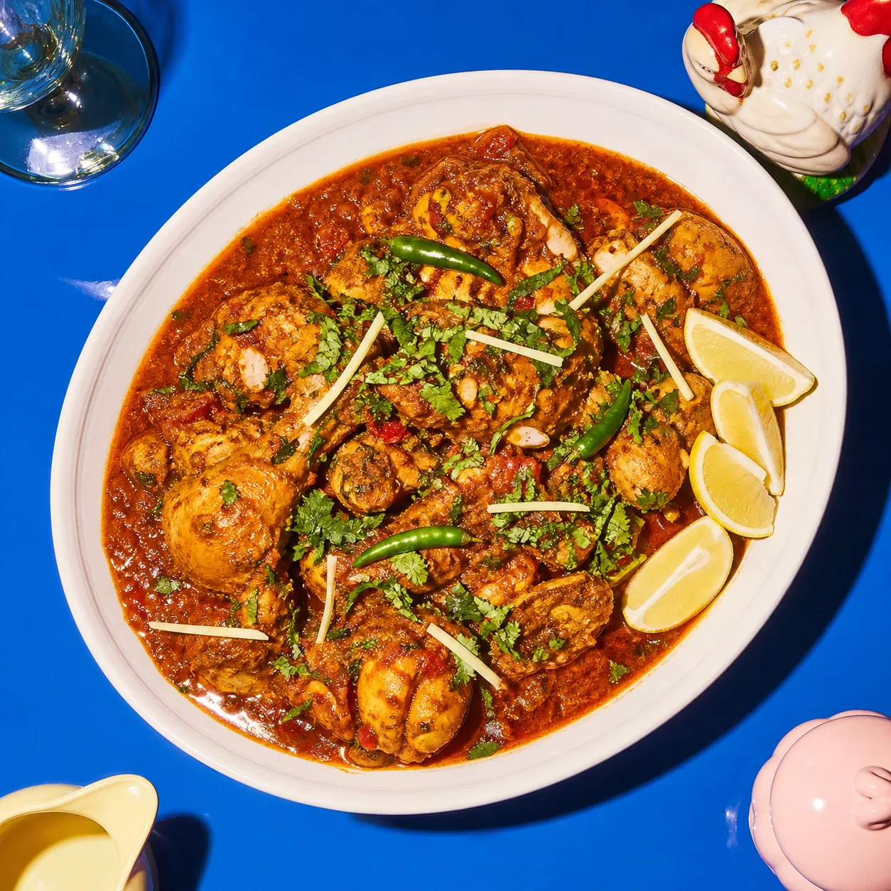 Chicken karahi (curry pakistanais mijoté au wok)