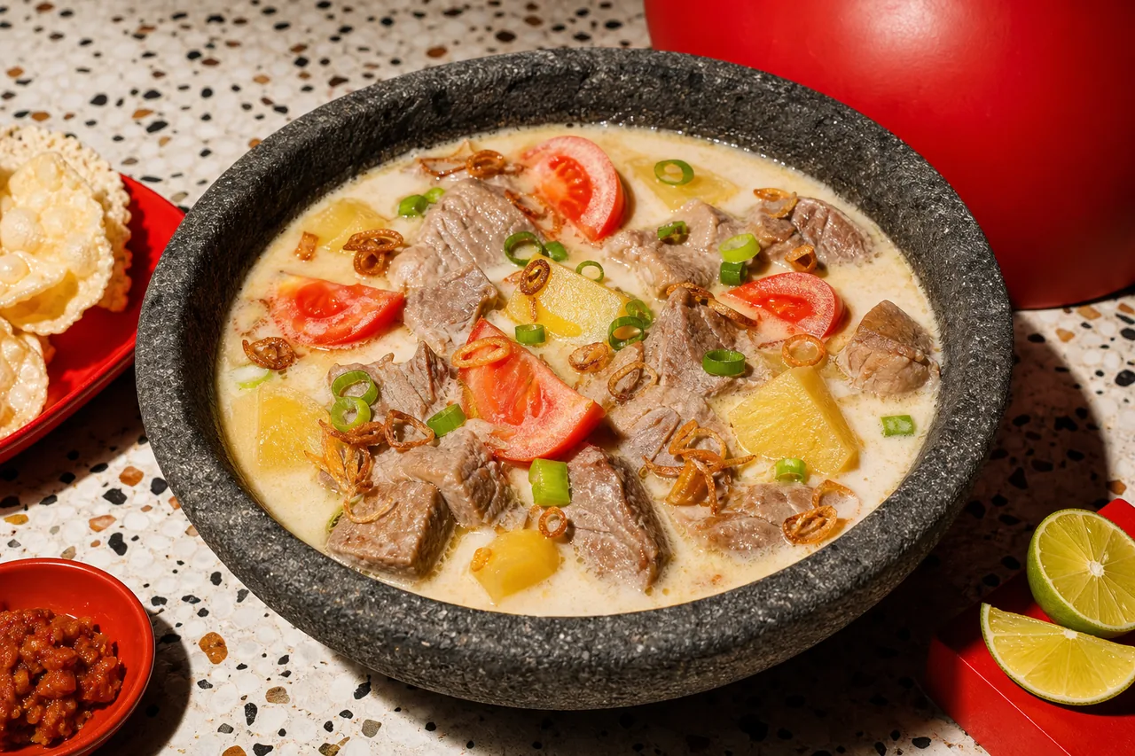 Soto Betawi (soupe de bœuf au lait de coco de Jakarta)